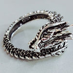Personalized Retro Domineering Dragon Ring Ring