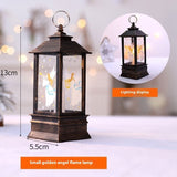 Christmas Portable Oil Lamp Santa Claus LED Night Lights Battery Powered Indoor Outdoor Hanging Lanterns Festive Party Decoration