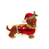 Hotel Christmas Napkin Ring Puppy Napkin Ring Inlaid