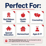 Complete Prevention Bundle Ages 8-17 English + Spanish - 4 Packs in 1 - IEP Coloring Borders + Answer Keys + TOU - Best Value