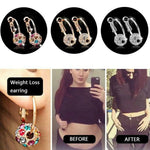 1 Pair Magnetic Slimming Earrings Lose Weight Body Relaxation Massage Slim Ear Studs