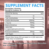 Creatine Monohydrate Gummies for Men and Women with Taurine and Vitamin B12