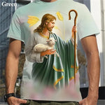 Christian Mother Of God Virgin Mary 3D Printed T Shirt