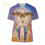 Christian Mother Of God Virgin Mary 3D Printed T Shirt