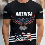 Men 3D Jesus Passion Print Short Sleeve Tops