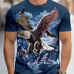 Men 3D Jesus Passion Print Short Sleeve Tops