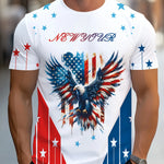 Men 3D Jesus Passion Print Short Sleeve Tops