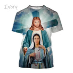 Christian Mother Of God Virgin Mary 3D Printed T Shirt